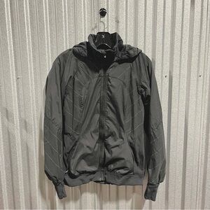 Lululemon | Black Zip Up Running Reflective Hooded Jacket Size: 6
